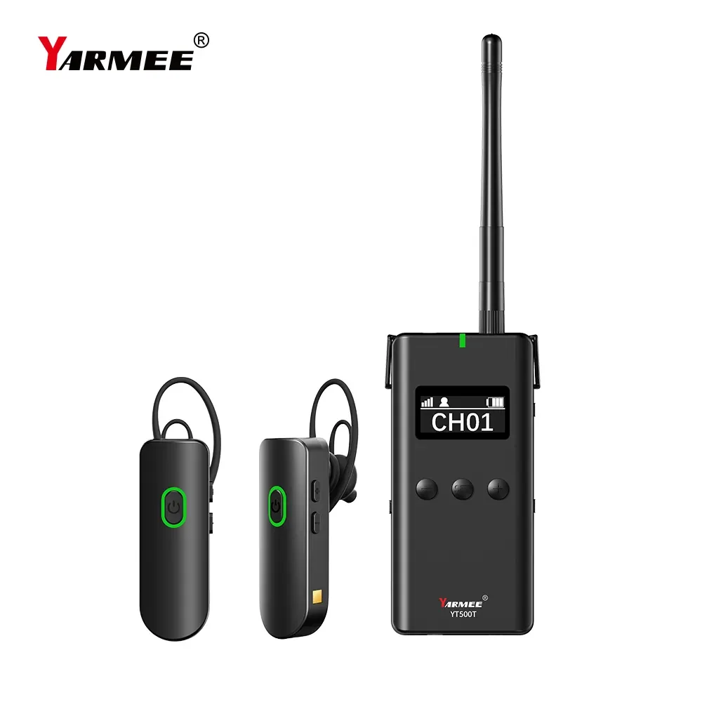 

2025 hot sale YARMEE 2.4ghz Tour Guide System New Arrival Handheld Mobile Radio Custom Audio Receiver Ear Hook Travel Company Mu