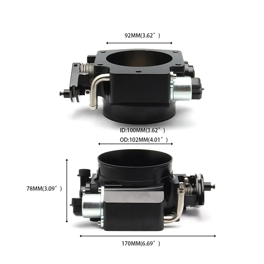 92mm Inlaatspruitstuk Gasklephuis Plaat Montage voor LS1 LS2 LS3 LS6 LSX Auto Accessoires