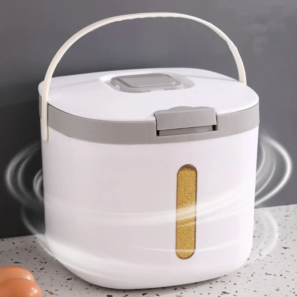 Rice Bucket Sealed Rice Dispenser Insect Moisture Proof Sealed Rice Storage Container Grain Storage Box