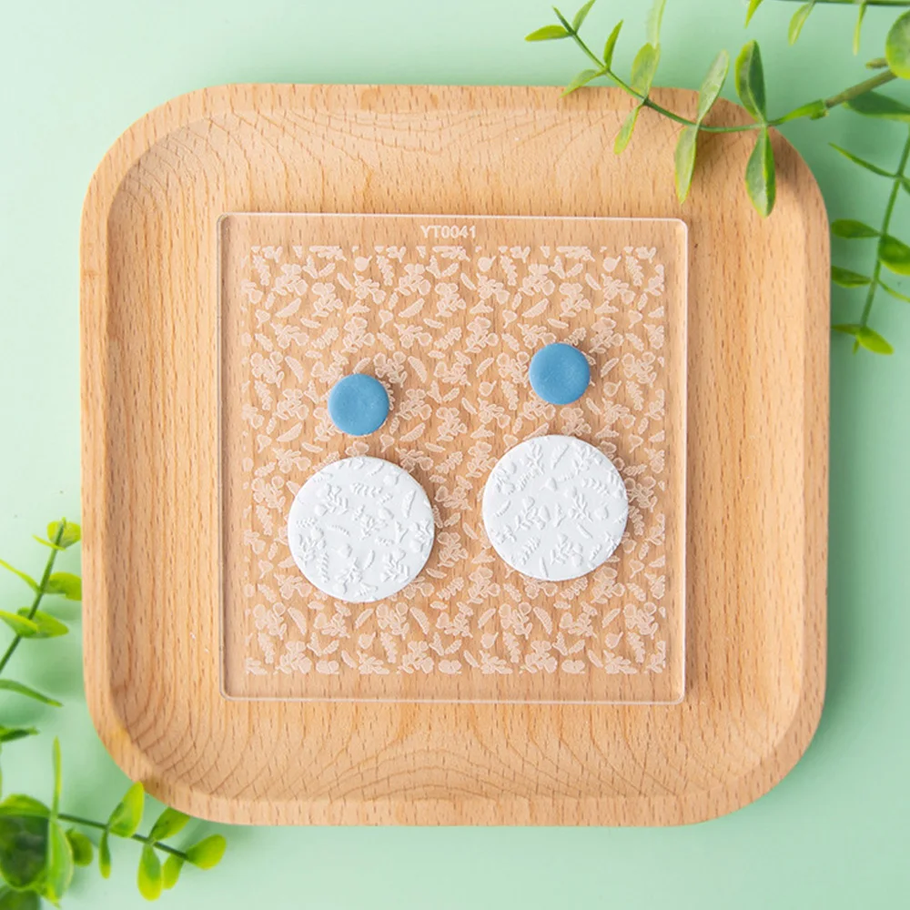 Various Styles Foliage Flower Soft Clay Embossing Molds Plant Pattern Textured Clay Molding Earrings Handmade Tools Pottery Tool