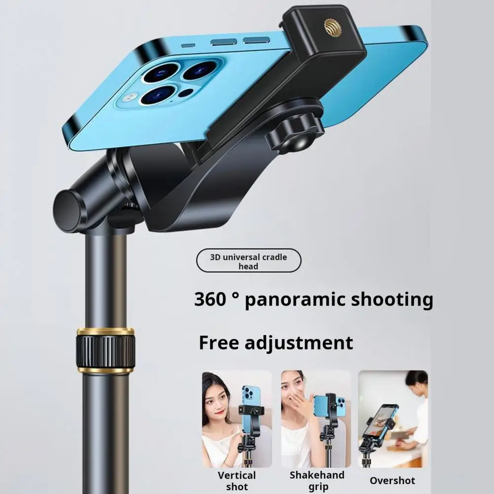 1.8M 2M Phone Tripod with Remote Control Portable Camera Tripod Stable Alloy Cell Phone Tripod Mount Stand for Video Recording