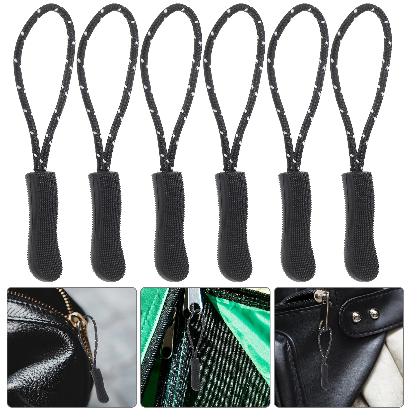

50Pcs Zipper Pull Durable Replacement Heads for Backpacks Suitcases Jackets Luggage Repair Kit Lightweight Practical Zipper