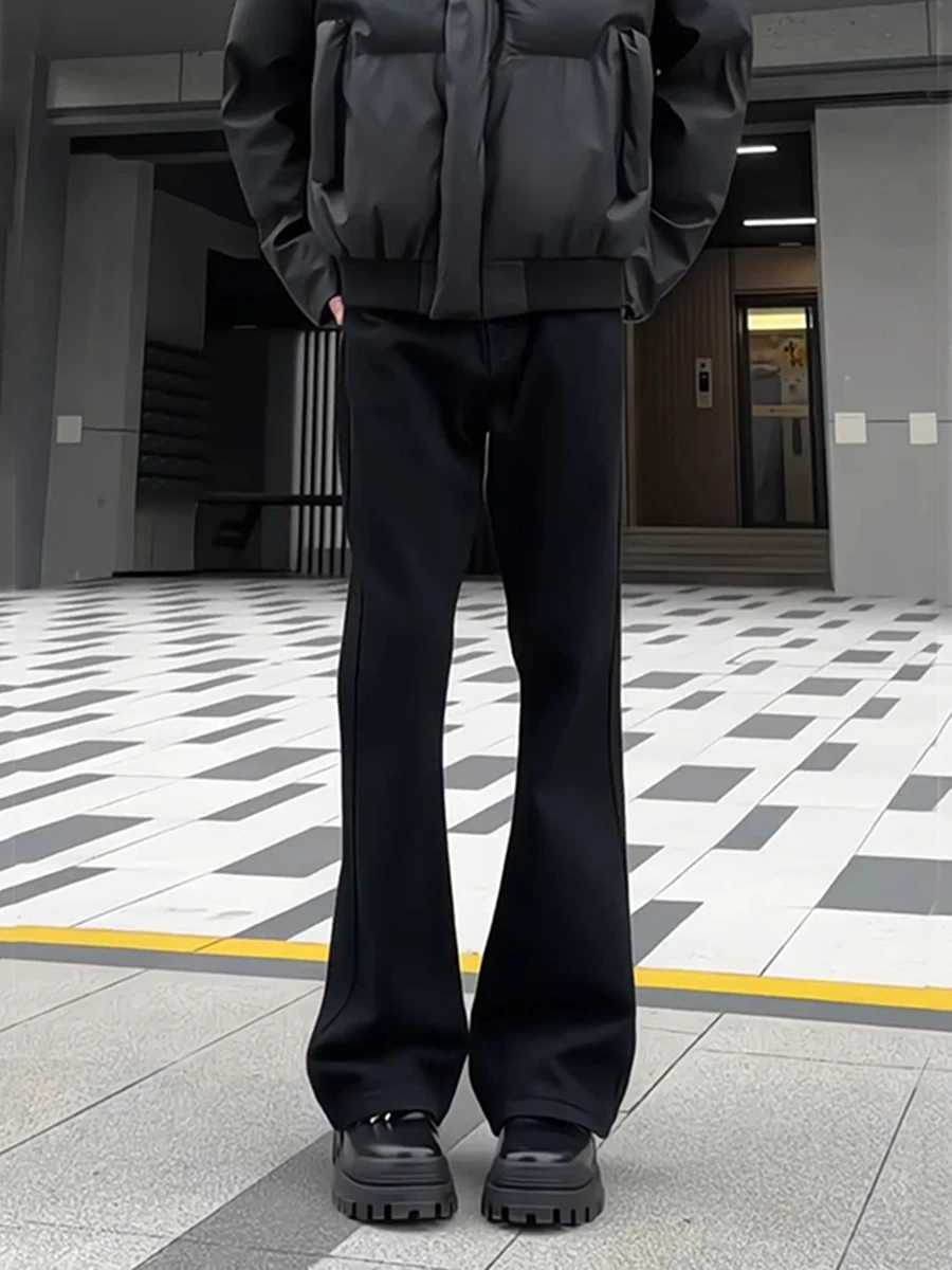 

Bla 57 Bell Bot Jeans Men's Autumn Winter High Street Lengthening Legs Fce Narrow Version Slim Straight Knife P...