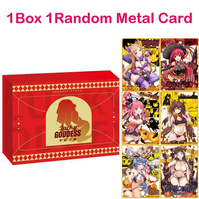 

Newest Lucky Goddess Collection Card Goddess Story Waifu Booster Box ACG TCG CCG Doujin Toys And Hobbies Gift With Metal Card