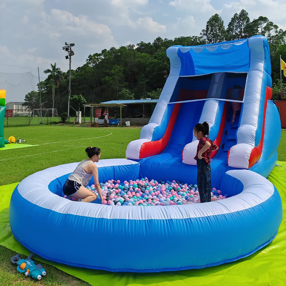 Commercial Inflatable Bounce House for Kids, Bouncy Castle with Slide Blower, Outdoor Garden Backyard Jump Bouncer Games, 24ft