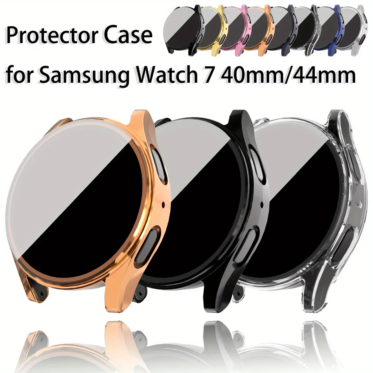 2PCS TPU Volle Fall Für Samsung Galaxy Uhr 7-FE 5 4 40/44mm Abdeckung Abdeckung Überzug stoßstange Screen Protector uhrengehäuse Zubehör
