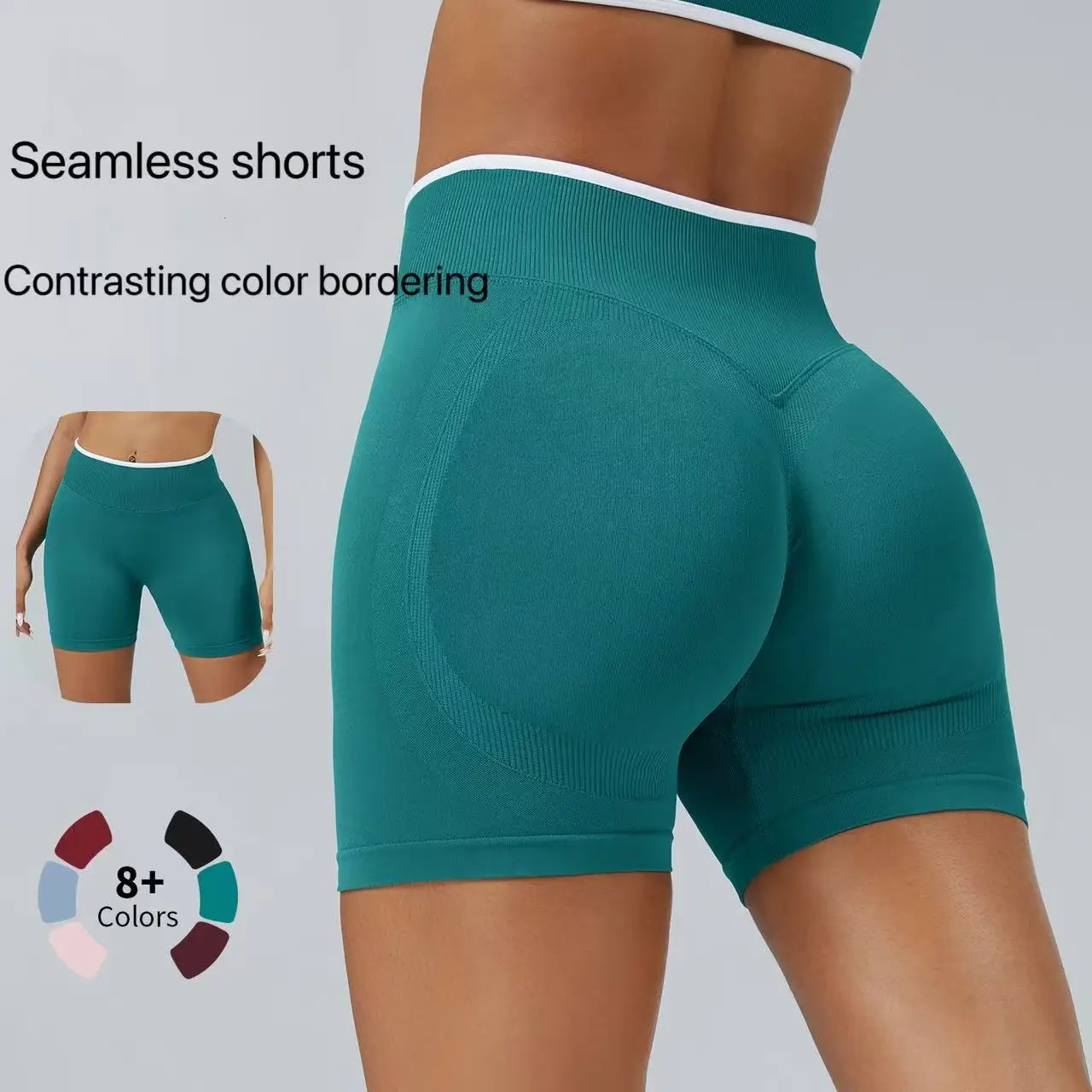 Gym Shorts Women Fitness Sports Biker High Waisted Shorts Running Yoga Shorts Workout Scrunch Butt Seamless Workout Tight
