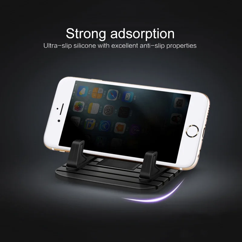 Universal Phone Holder for Car Phone Desktop Stand Dashboard Non-slip Bracket Car Phone Holder For iPhone Samsung Soft Silicone
