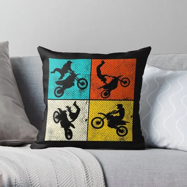 Motocross  Printing Throw Pillow Cover Case Home Fashion Sofa Throw Cushion Comfort Fashion Bed Pillows not include One Side