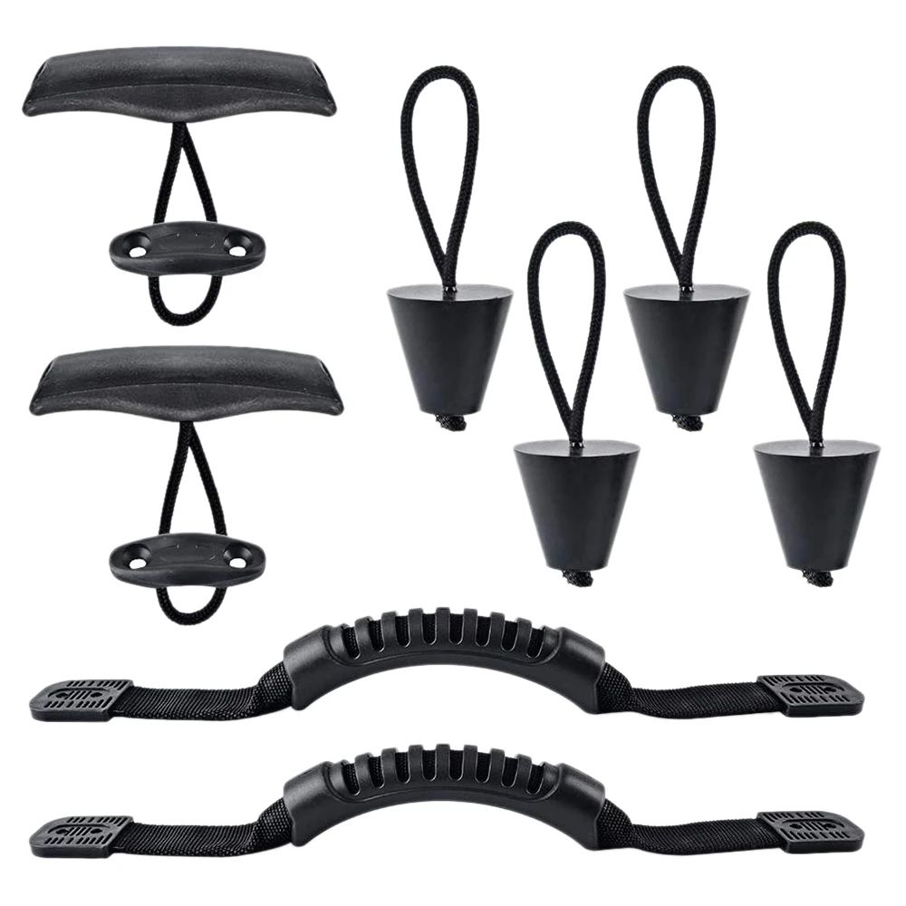 Kayak Handles Boat Side Mount Replacement Handles,Kayak T-Handle Universal Scupper Plug Kit Canoe Drain Holes