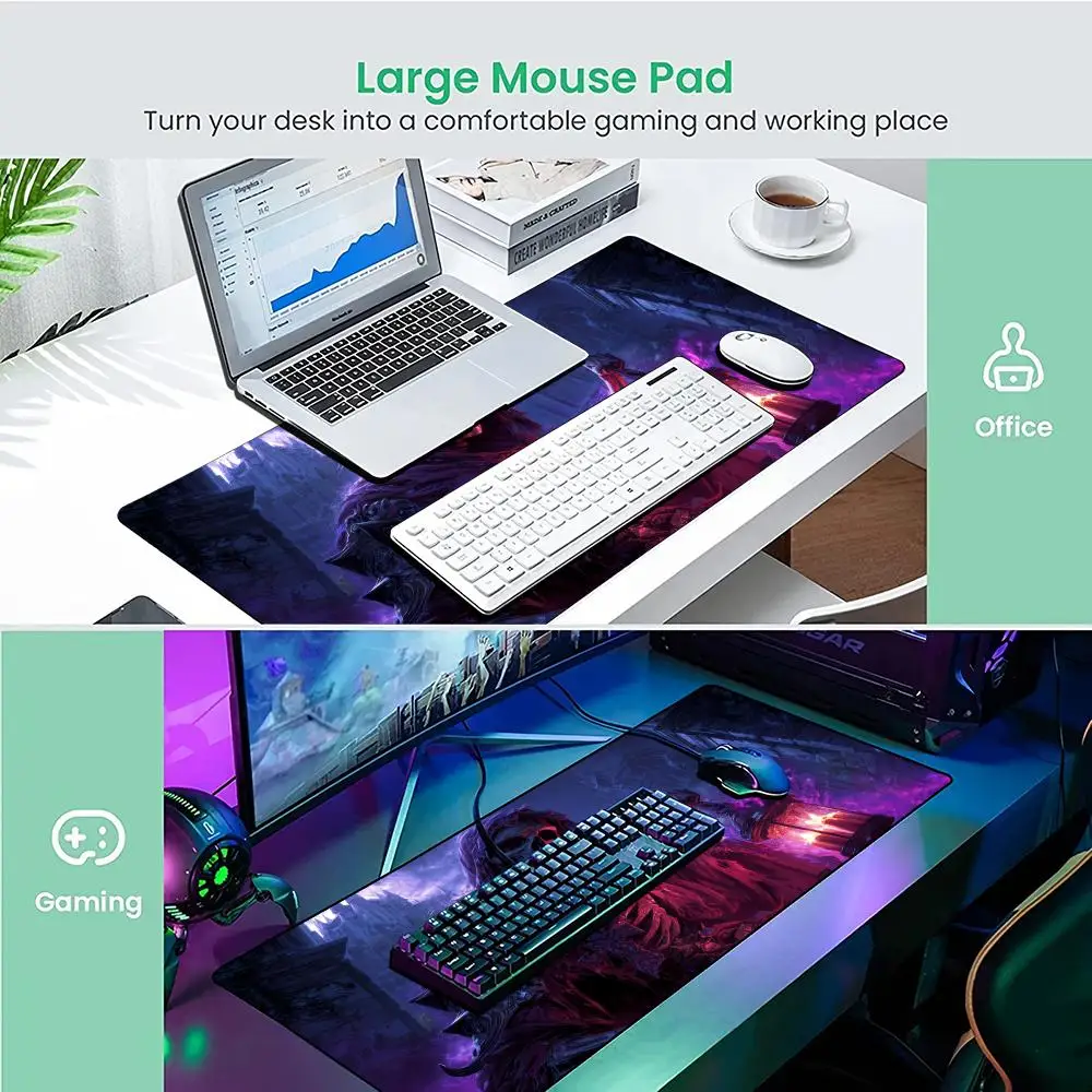 Alas Mouse Desain Dewa Kematian Fantasi Alas Meja Alas Gaming Karet Anti Selip Aksesori Meja Tahan Lama Alas Keyboard Desktop Alas Maus