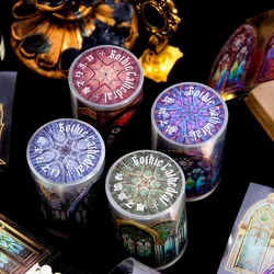 1Roll 2M PET tape Gothic Church Bronzing Decoration handbook Adhesives Decoration Material Tapes Handbook Scrapbook Cut 60MM