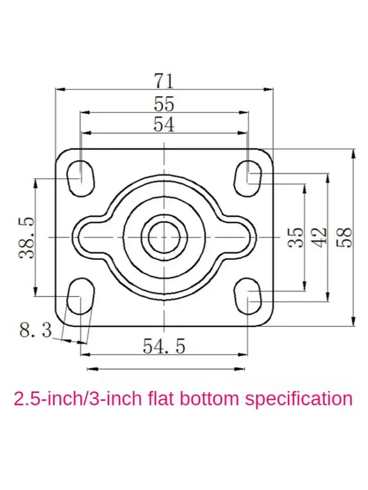 4 Pcs/Lot 3 Inch Fixed Caster Rubber Mute Light Furniture Medical Shelf Ventilator Wheel