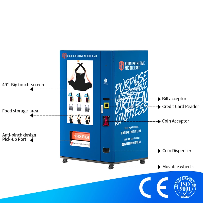 Electronic Big Touch Screen Clothes vending machine Automatic Clothing Vending Machine with Advertising Screen