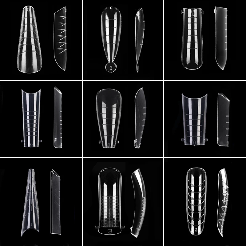 Extension False Nails Tips Acrylic Fake Finger UV Gel Polish Mold Sculpted Full Cover Press on Nail Art Manicures Supplies Tool