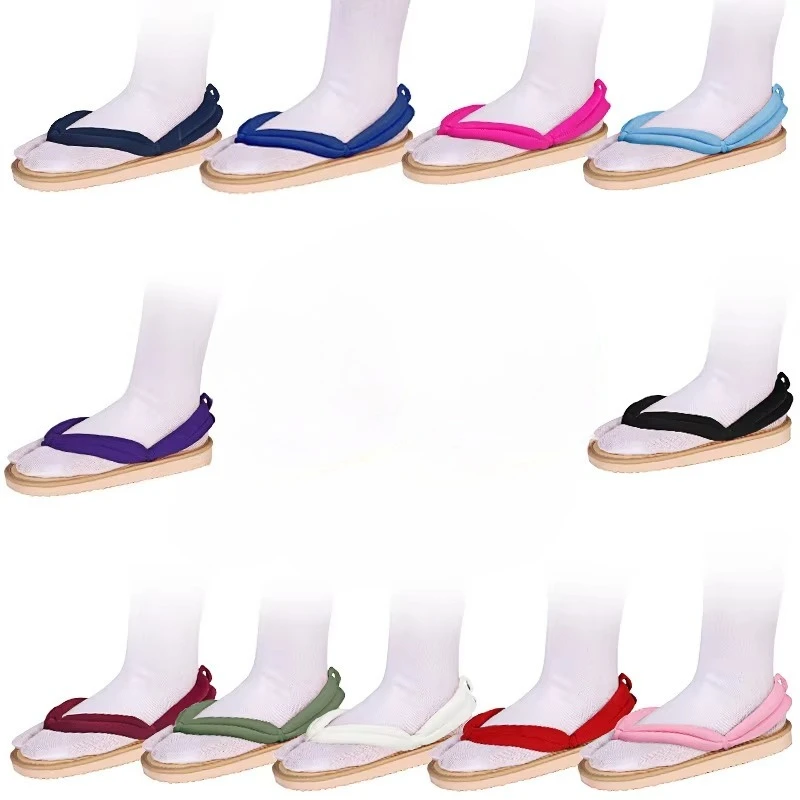 1 Pair Anime Cosplay Shoes Japanese Sandals Cosplay Shoes Traditional Style Flip Flops for Costume Halloween Festival Party Dres