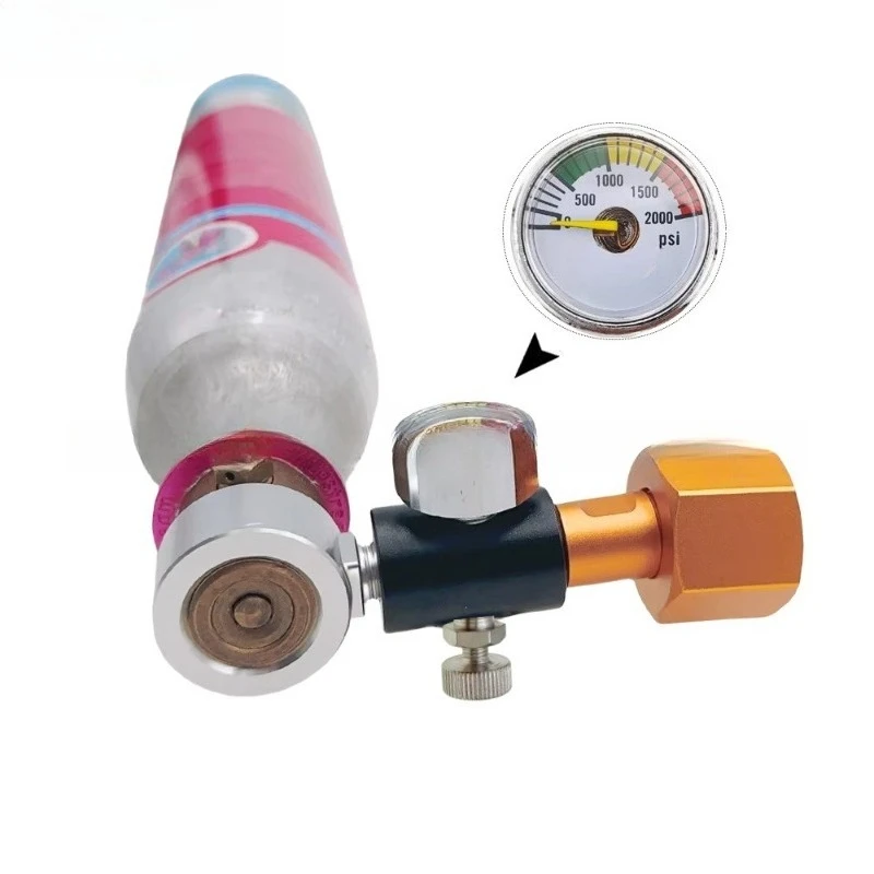 CO2 Refilling Valve Adapter with Bleed Vent for Sodastream DUO Terra Art Gas Bottle W21.8‑14 CGA320 Connector