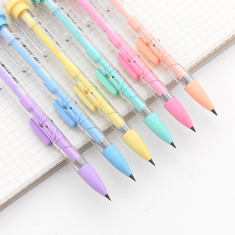 

6 pcs/lot Cartoon Colorful Mechanical Pencils 2.0mm Creative Pupils Writing Pen Children Kids Stationery School Office Supplies