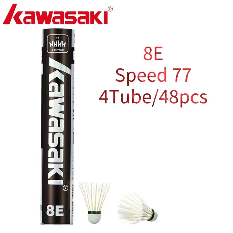 Professionele Ganzenveren Badminton Shuttles Kawasaki 8E/10E voor Training Hoge Stabiliteit Indoor Sport Badminton Bal
