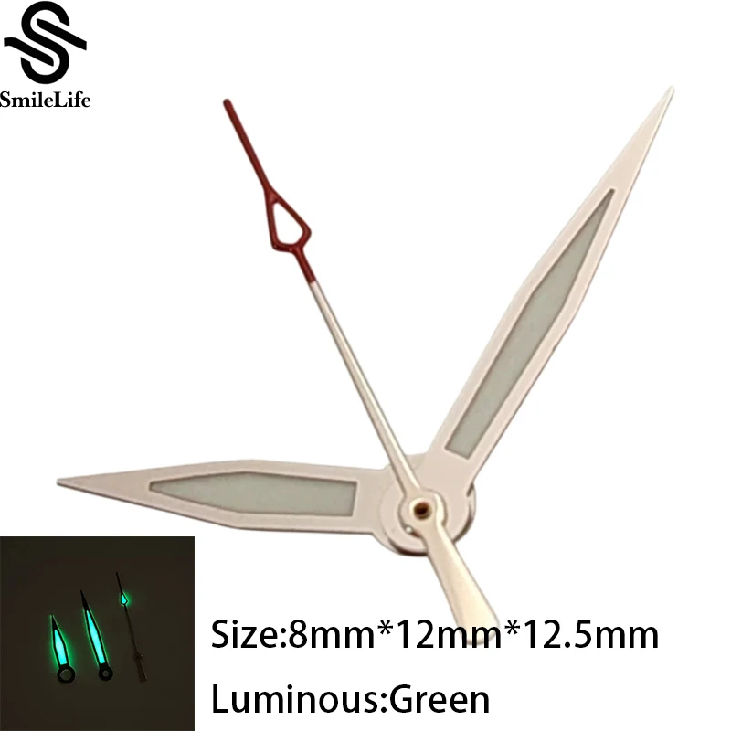SmileLife Argento Orologio lancetta Argento-Rosso Secondo Fit NH35/NH36/4R/7S Movimento automatico Lancette dell'orologio Accessori Parti di orologi