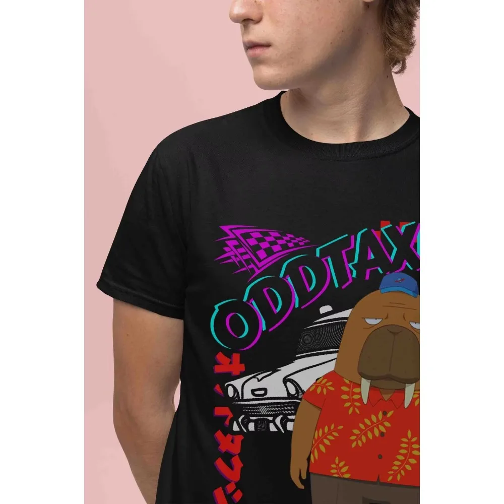 Odd Taxi Odokawa Goriki Shirakawa Kakihana Anime Graphic T-Shirt Casual Streetwear Unisex Men Women Short Sleeve Cotton Tee Tops
