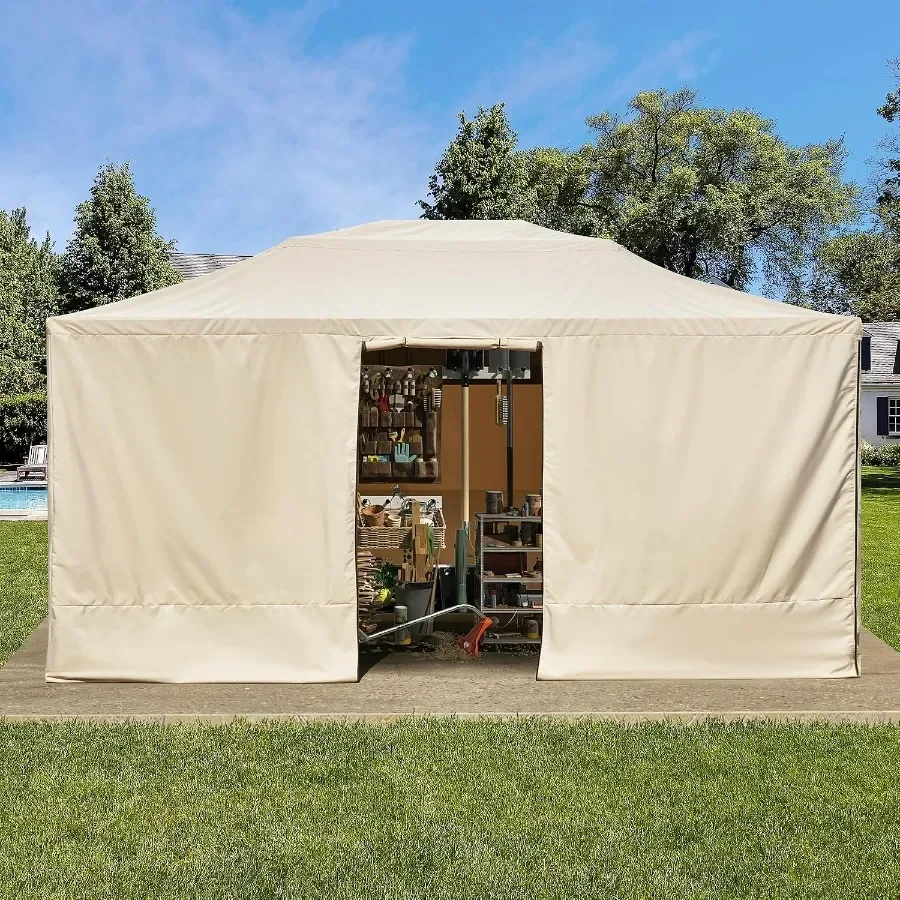 Winter Gazebo Cover for 12×16 Hardtop Gazebo, with Mesh Screens and Doors and Windows, Accessories for All Seasons