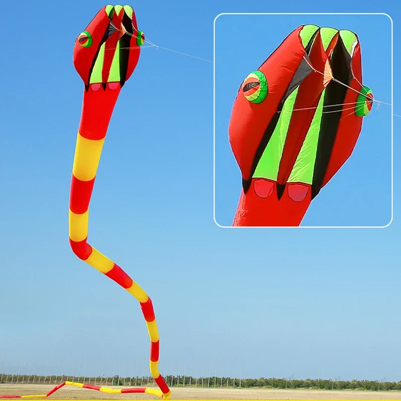 55M Giant Soft 3D Snake Kite Inflatable Adult Kite Tearproof Pipa Profissional Outdoor Easy To Fly Single Line Competition Kite