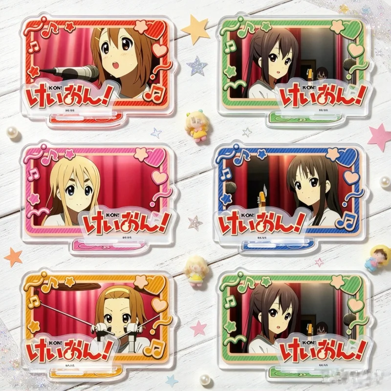 Gifts Anime K-ON! 15CM Acrylic Standing Sign Board Keychain Cartoon Character Mio Akiyama/Yui Hirasawa/Ritsu Tainaka Desk Decor
