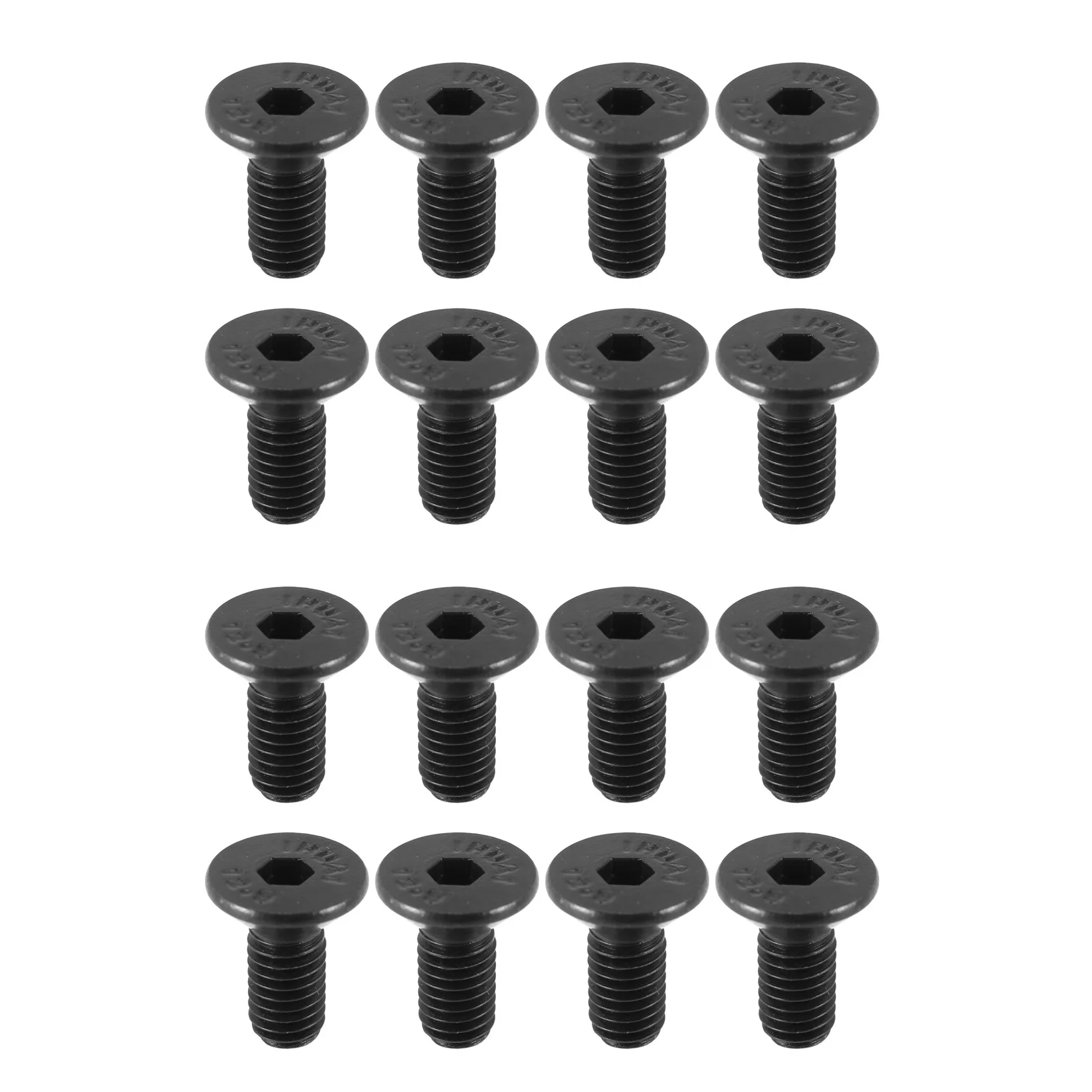 16Pcs Bike Lock Shoe Cleat Mounting Screw for SPD Self-Locking Pedal Lock Steel Black