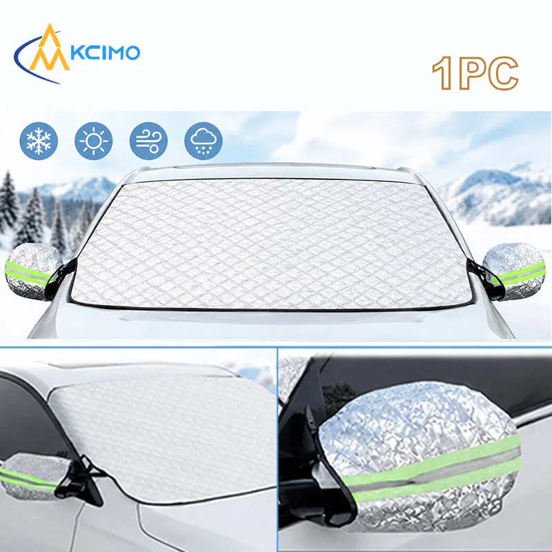 Car Windshield Snow Cover Waterproof Anti Ice Frost Shield With Side Mirror Protector For Winter Vehicle Wind Screen Sun Shade