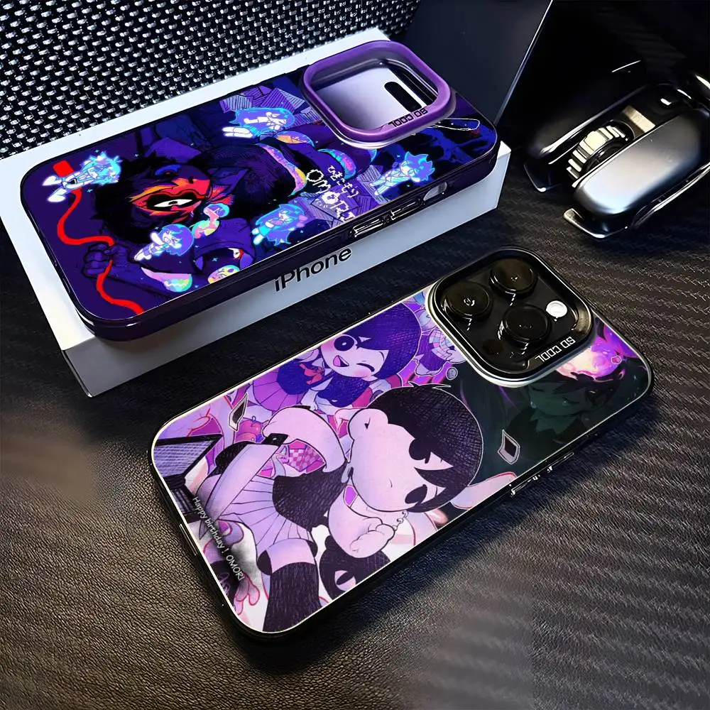 

Omori Game Phone Case For iPhone 16,15,14,13,12,11,Mini,Pro,MAX Black Matte Shockproof Cover