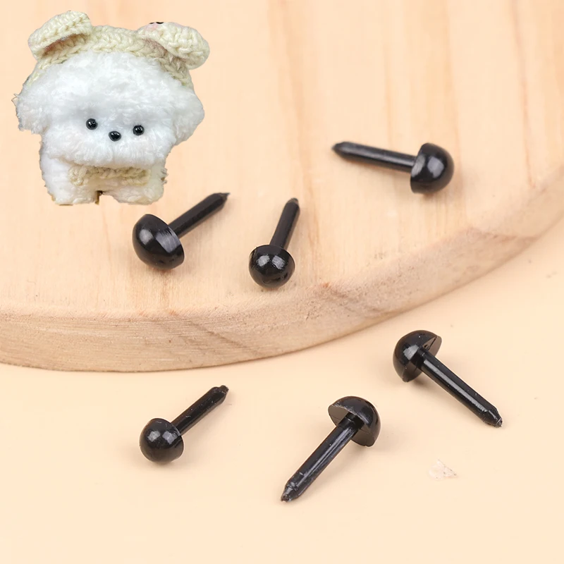 Zestaw 100 szt. plastikowych oczu, mini czarne akcesoria do pluszaków, piesków i lalek DIY