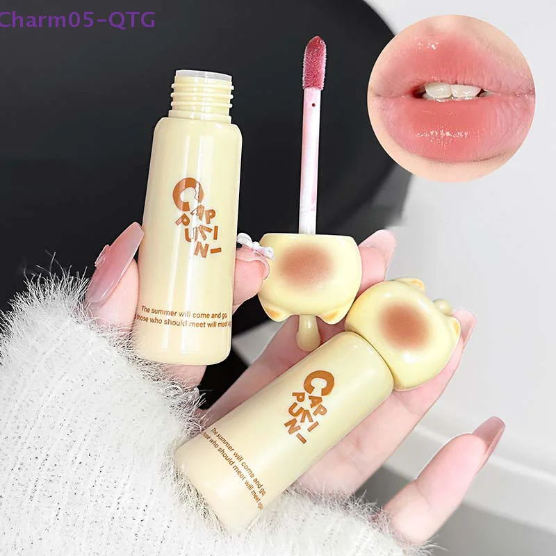 NUOVO Cappuvini Cute Cat Lip Gloss Idratante Smalto per labbra liscio e a lunga durata 4 tonalità Macchia per labbra facile da applicare per principianti