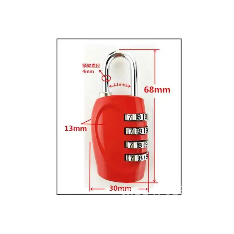 Backpack Travel Trolley Case Mini Code Lock 4 Digit Dial Metal Code Lock Combination Padlock Gym Locker Tool Box Small Lock