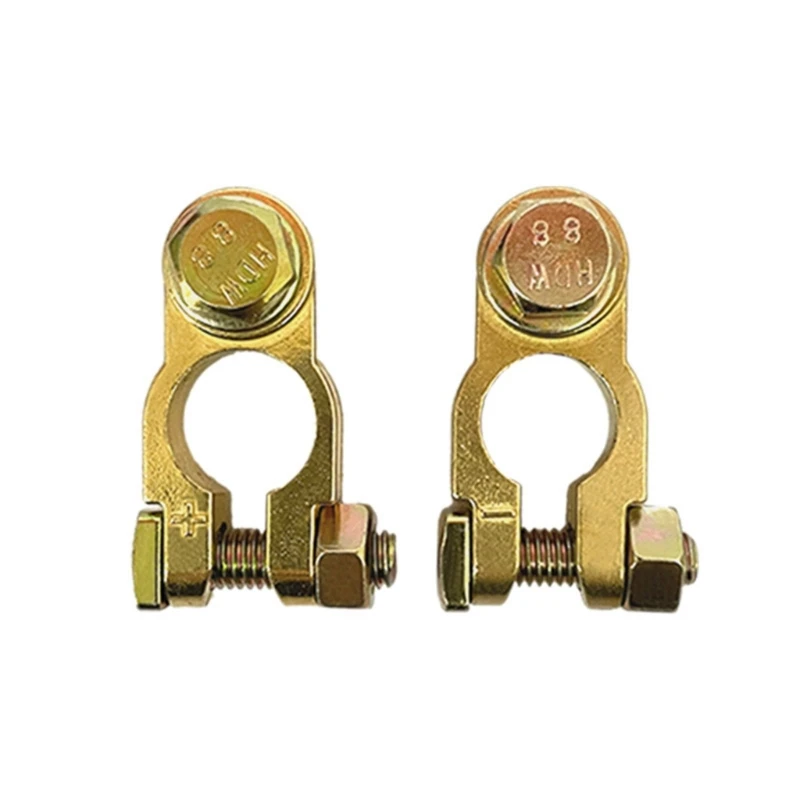 

Brass Battery Terminal Clamps Corrosion Resistant Battery Connectors 8mm for 12V to 48V Automotive Car & Motorcycle Batteries