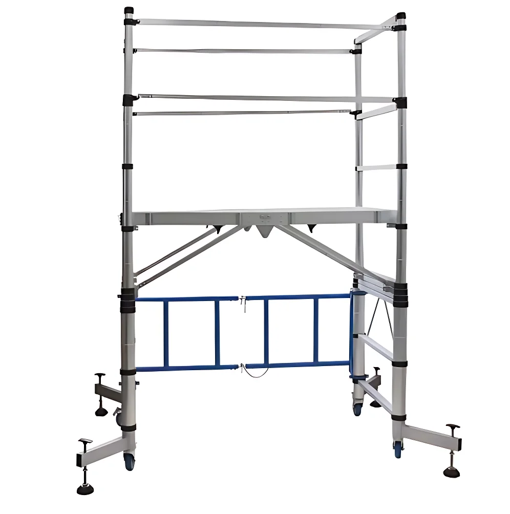 

Stonimage Modern Wheeled Telescopic Aluminum Alloy Ladder High Strength Multi-Purpose Scaffold Tower Construction