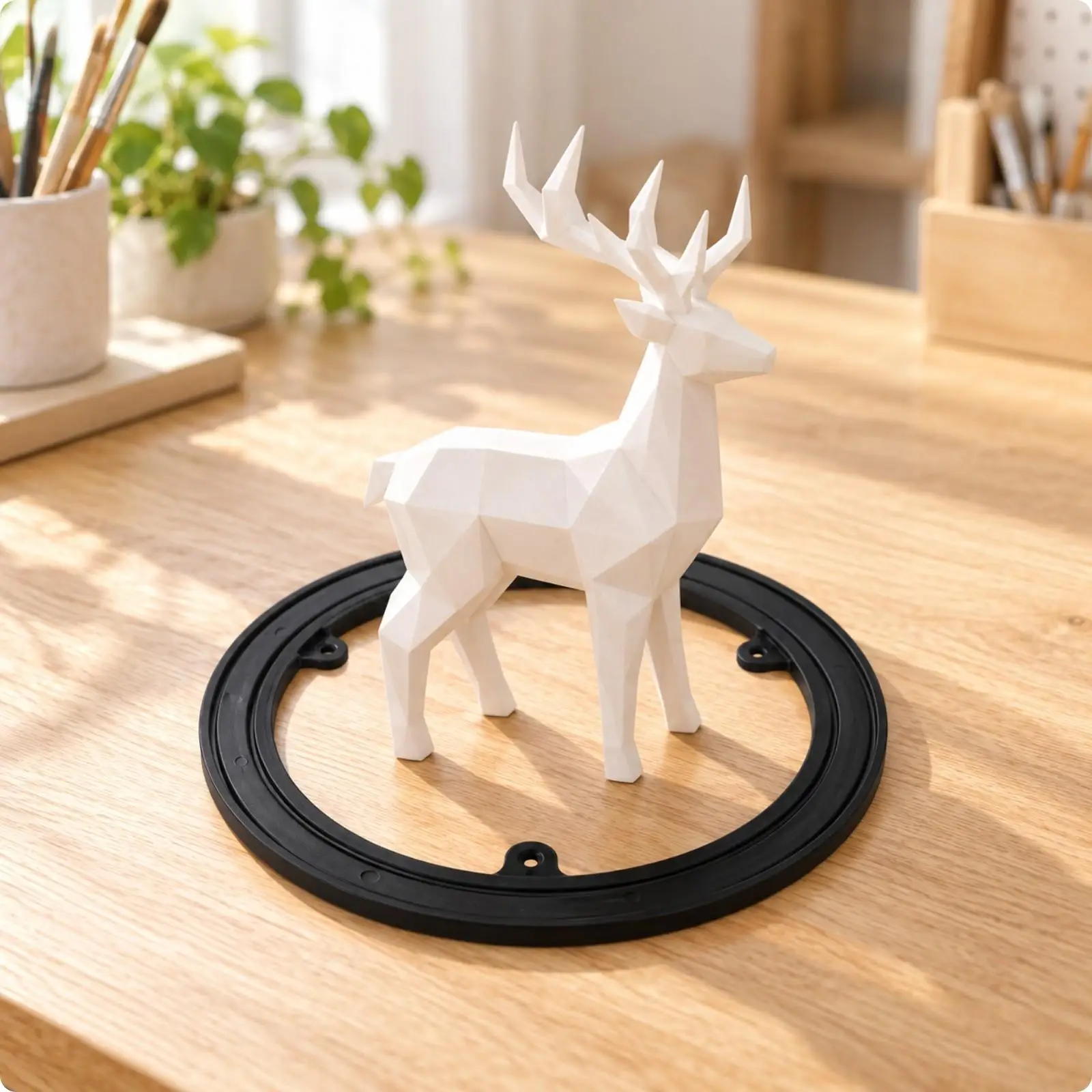 360 Degree Rotating Turntable Plastic Base for Puzzle Craft Display Work Surface Organizer