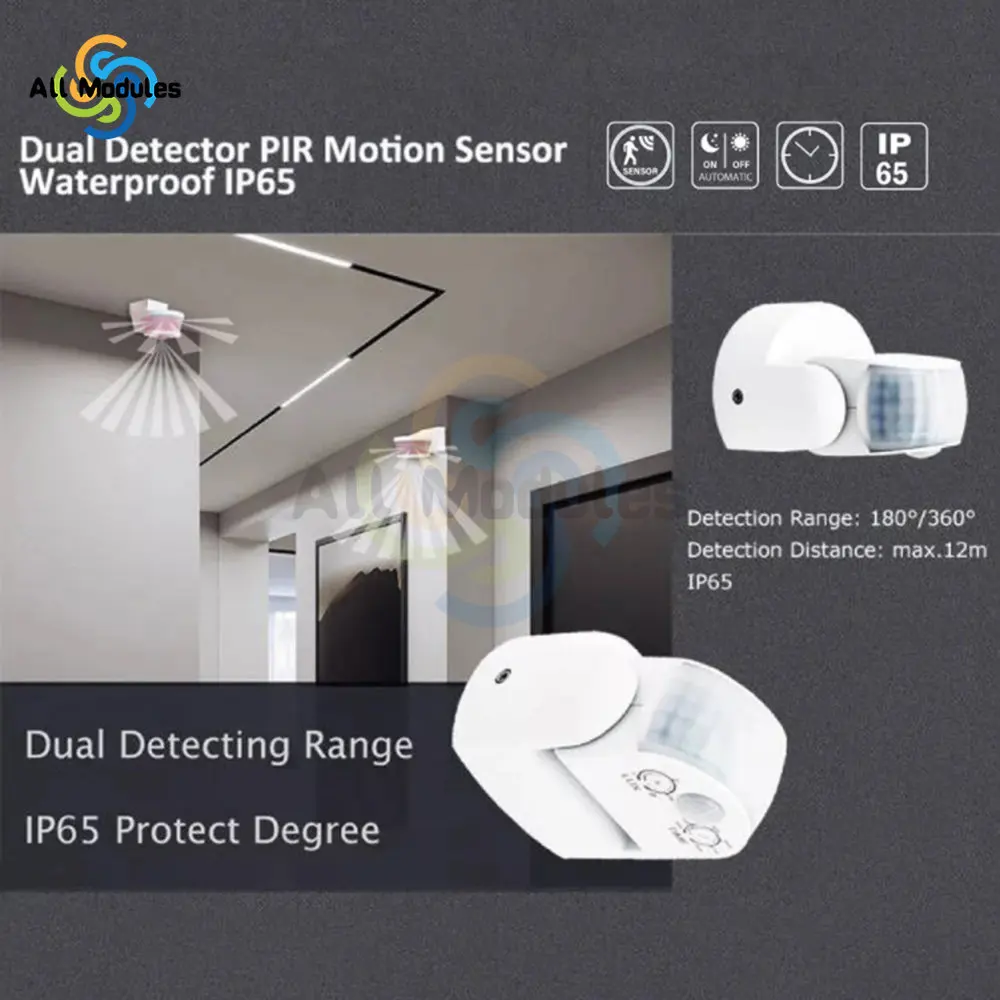 New Motion Sensor AC220-240V Motion Detector Automatic 180 Degree Switch Light Outdoor Infrared Sensor Timer PIR Rotati C8A7