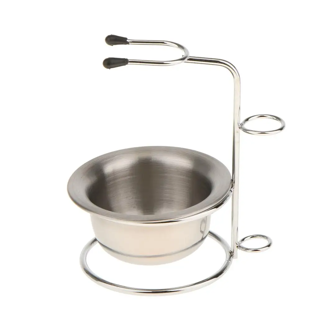 브러시용 면도 브러시 스탠드 거치대, 강한 스테인레스 면도 그릇, 머그잔 세트