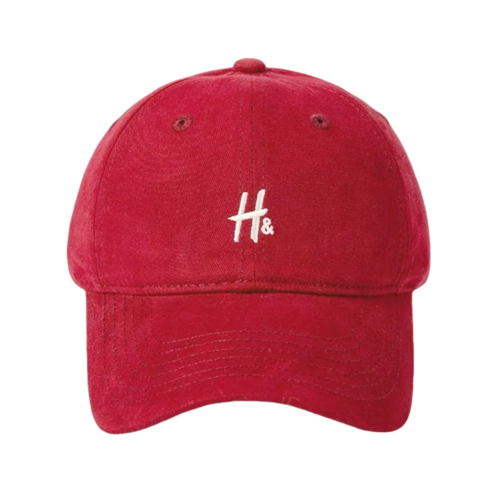 

H Letter Raspberry Powder Baseball Cap Big Head Circumference Sunscreen Sun Visor Hats Washable Breathable Duckbill Cap