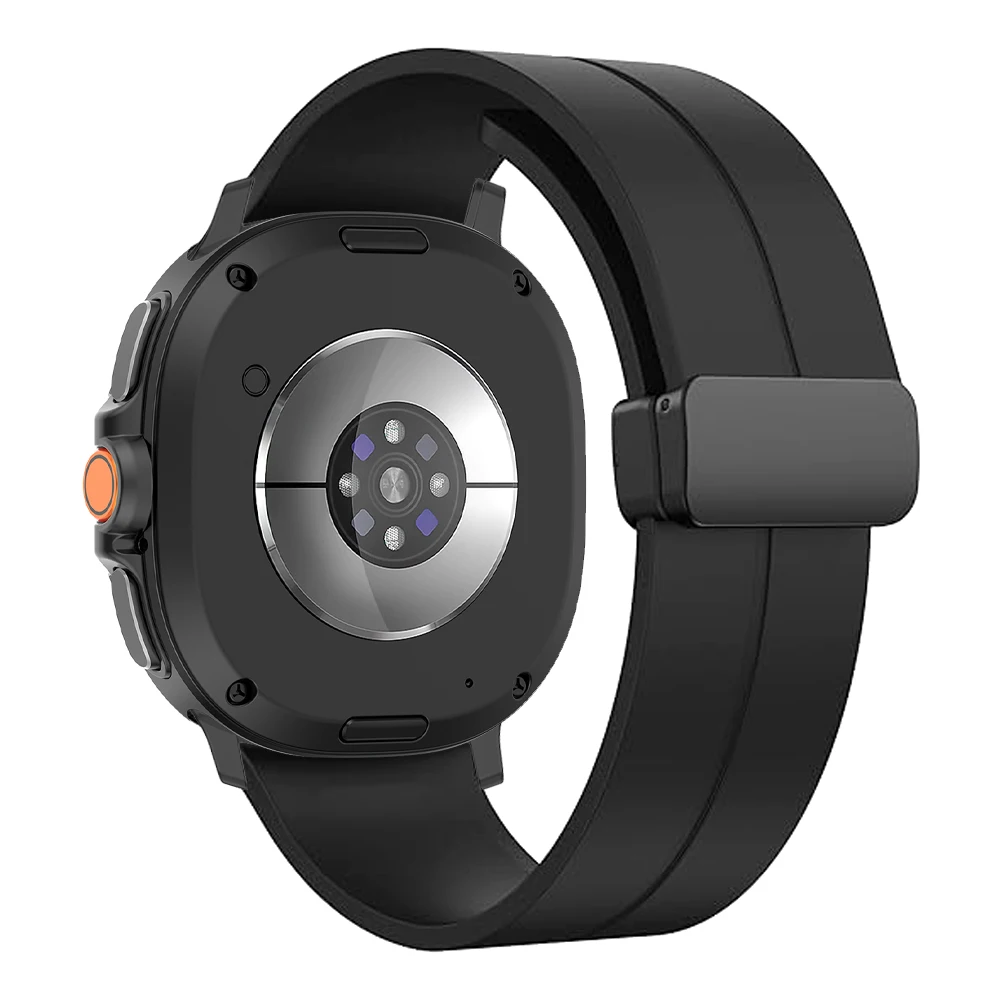 Sport Silicone For Samsung Galaxy watch 8 classic band 46mm Accessories Magnetic Bracelet Correa Galaxy watch 8 strap 44mm 40mm