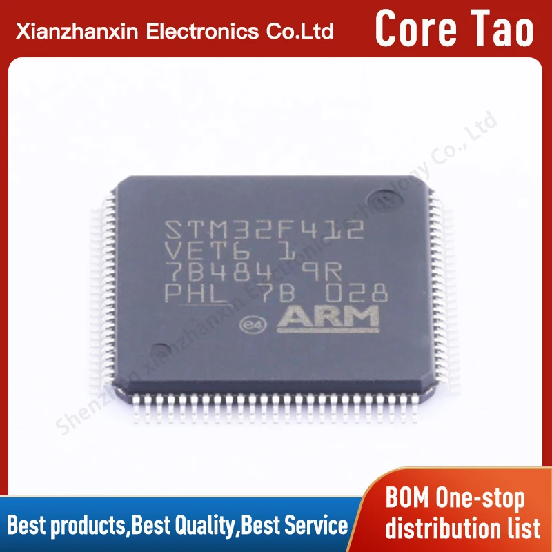 

1pcs/lot STM32F412VET6 STM32F412 412VET6 LQFP-100 Micro controller chip brand