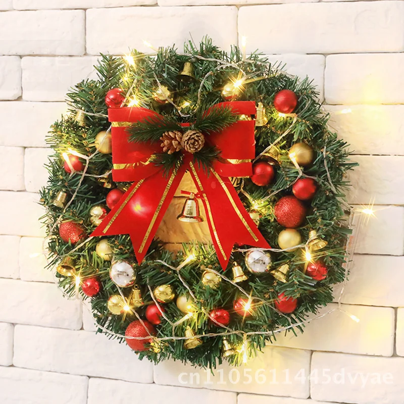 

Christmas Wreath 30/40/50cm PVC Pastoral American Style Decorations for Window Props Mall Layout Home Festive Decoration