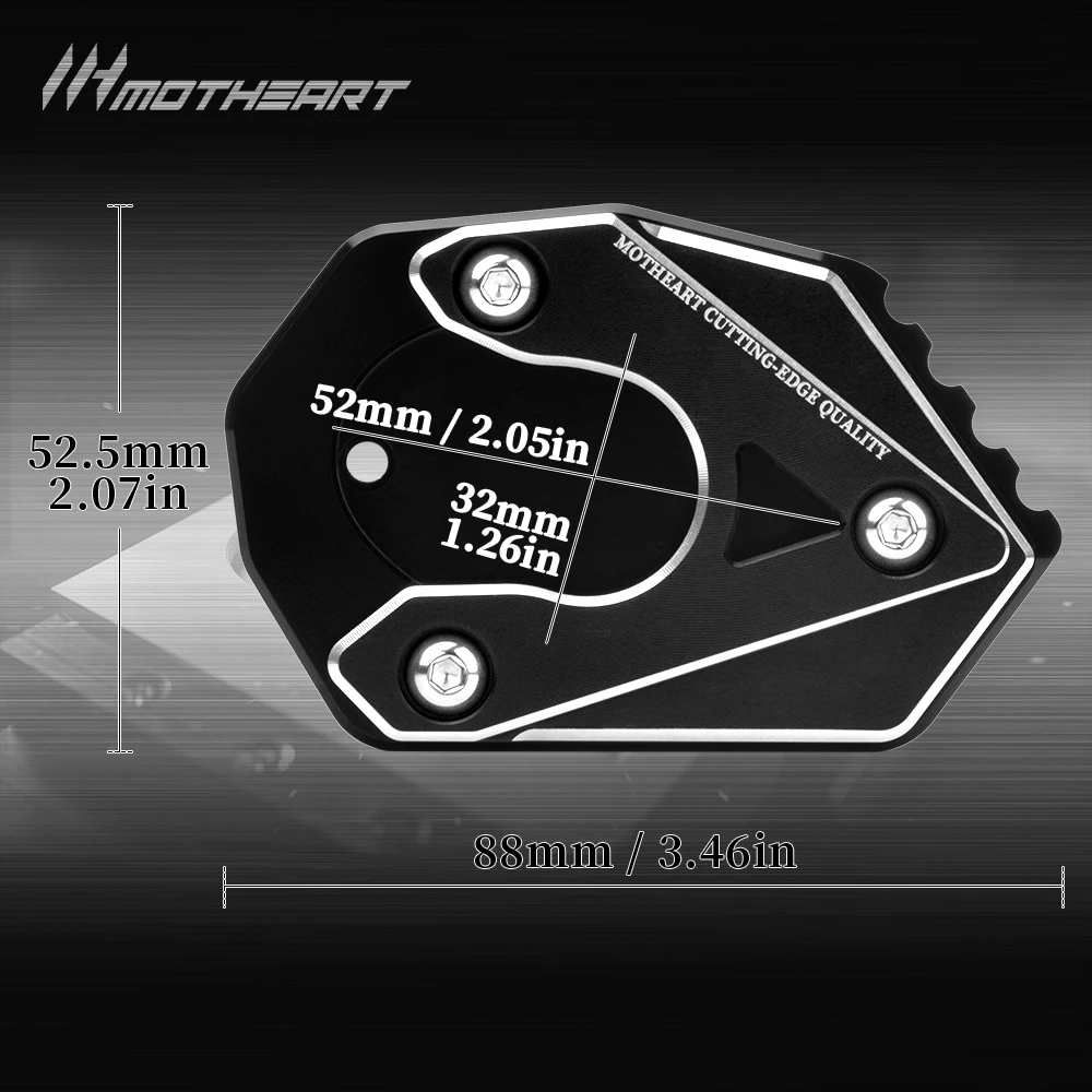 Motorcycle Kickstand Pad For Kawasaki Z650RS 2021-2023 Outdoor Parking Soft Ground Anti Sinking Side Stand Aluminium Accessories