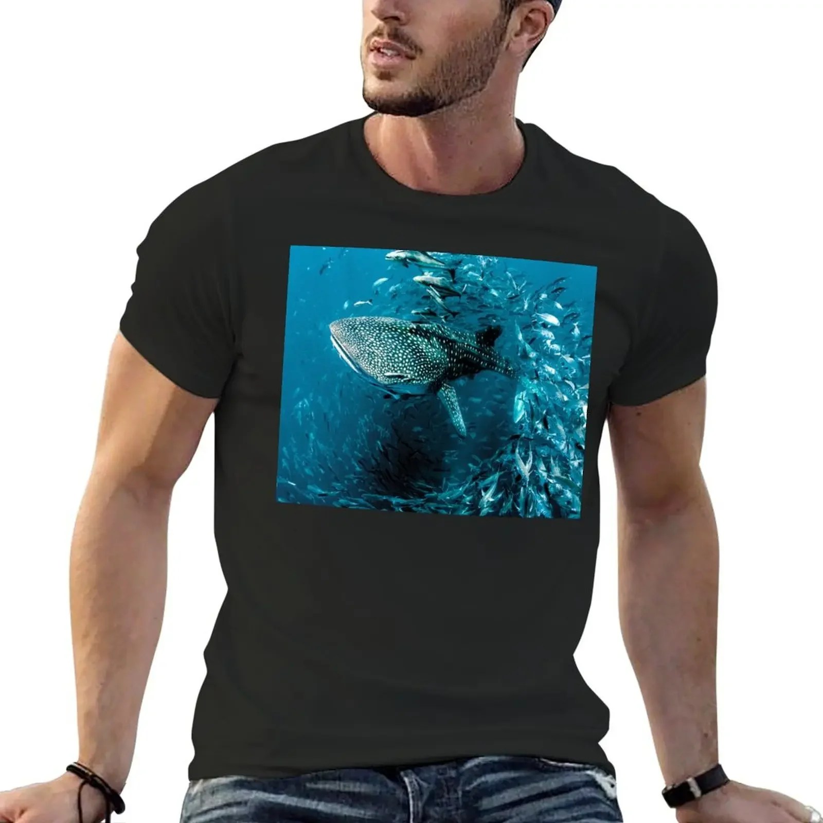 Whale Shark Award Winning Photo T-Shirt anime clothes cute tops anime figures Men's t-shirt