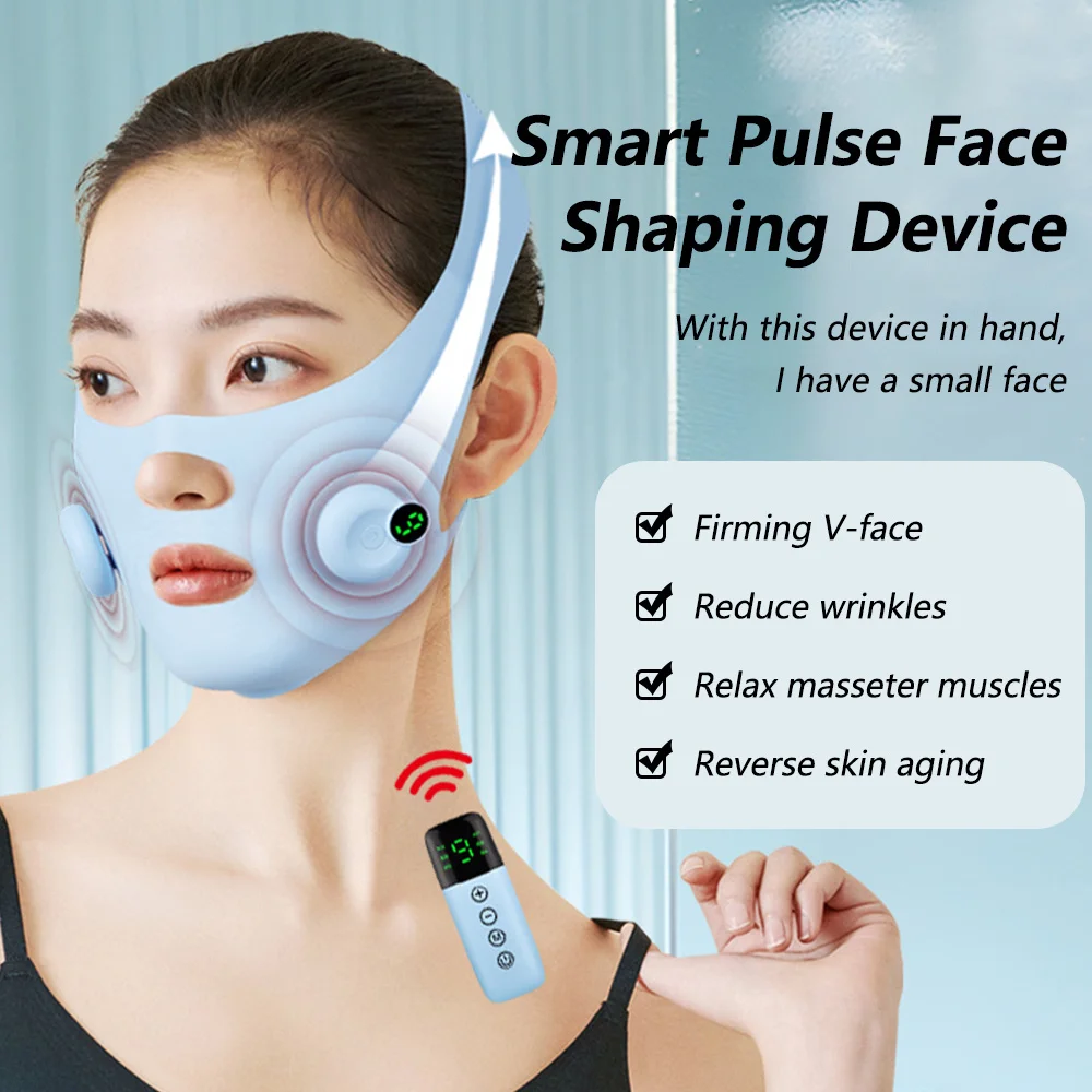 Electric Beauty Instrument Face Massager Pulse Facial Slimming Reduce Swelling Lift Up Belt V-Face Skin Care Beauty Tool Gifts