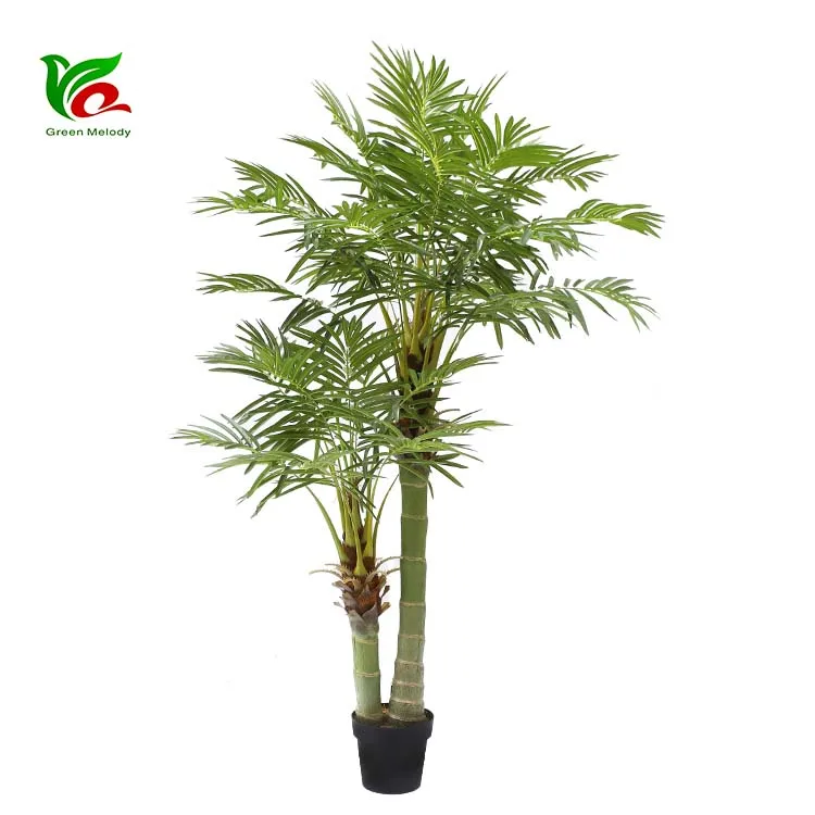 Plantas de Interior, Árbol Verde Perenne, Planta Artificial de Simulación, Palmera Areca