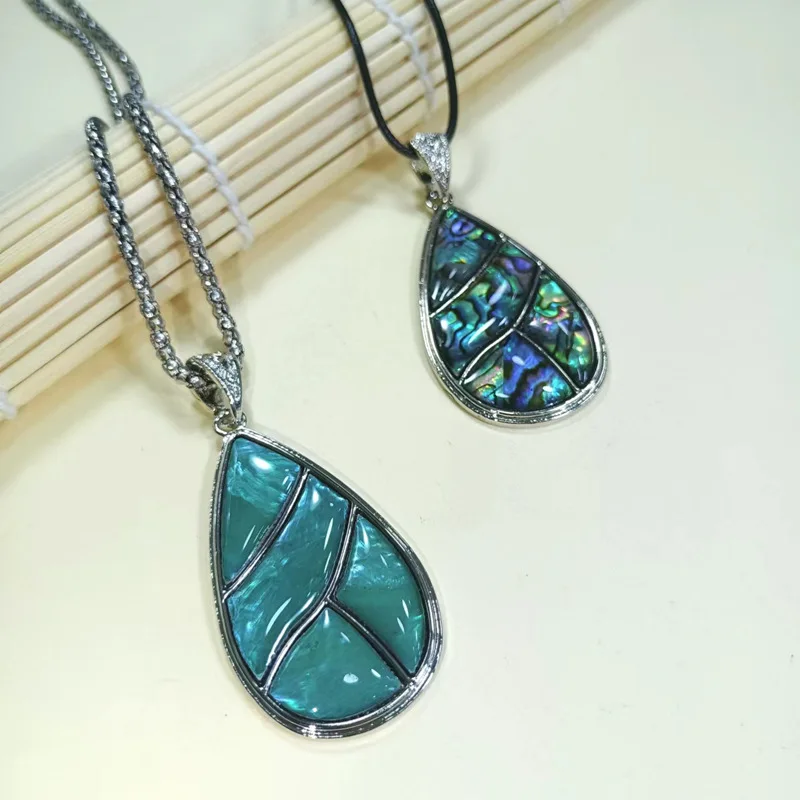 Popular Mixed-color Shell Inlay with Water Drop-shaped Abalone and White Shells Diy Accessories