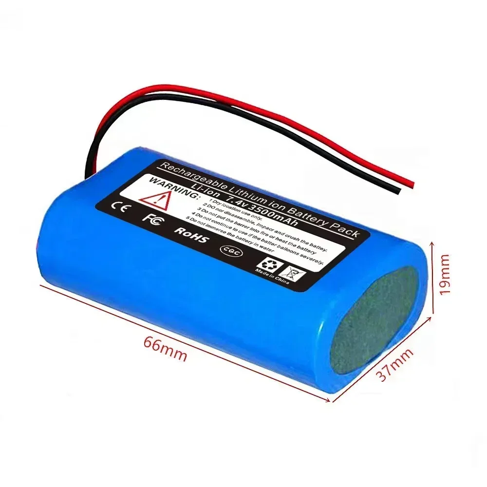 Bateria recarregável do Li-íon com placa da proteção do PWB, 18650, 7.4V, 3500mAh