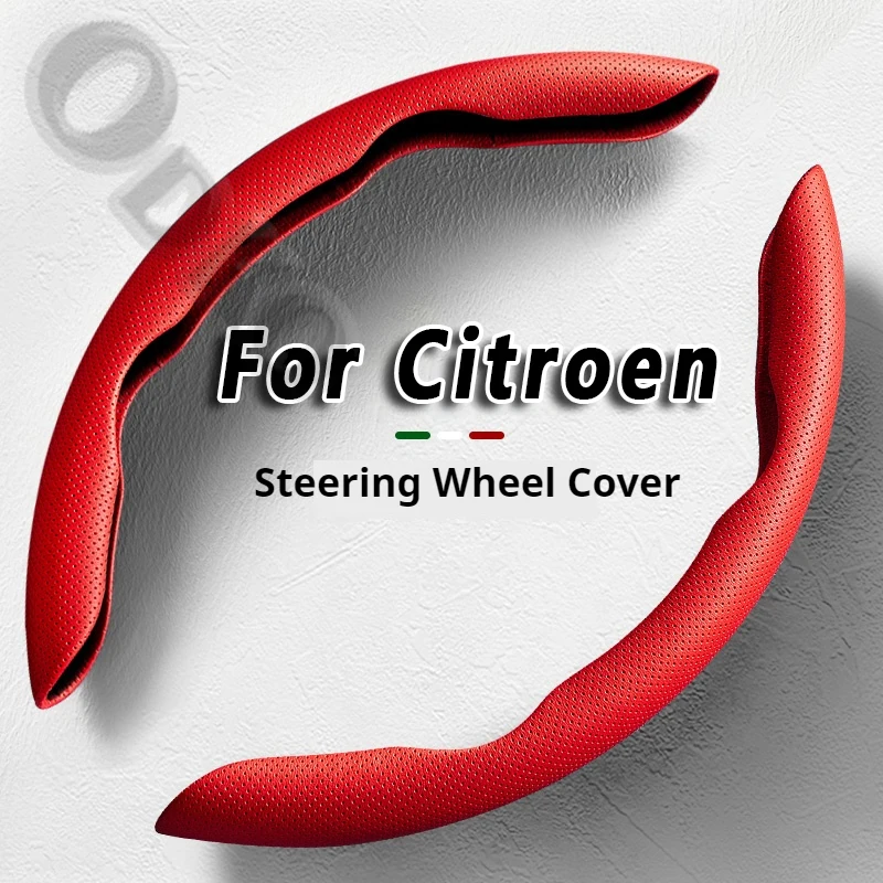 Steering Wheel Cover leather Non-slip Sweat-absorbing Special Steering wheel For Citroen C6 C3XR C3L C5 AIRCROSS C4 C5X C3-XR